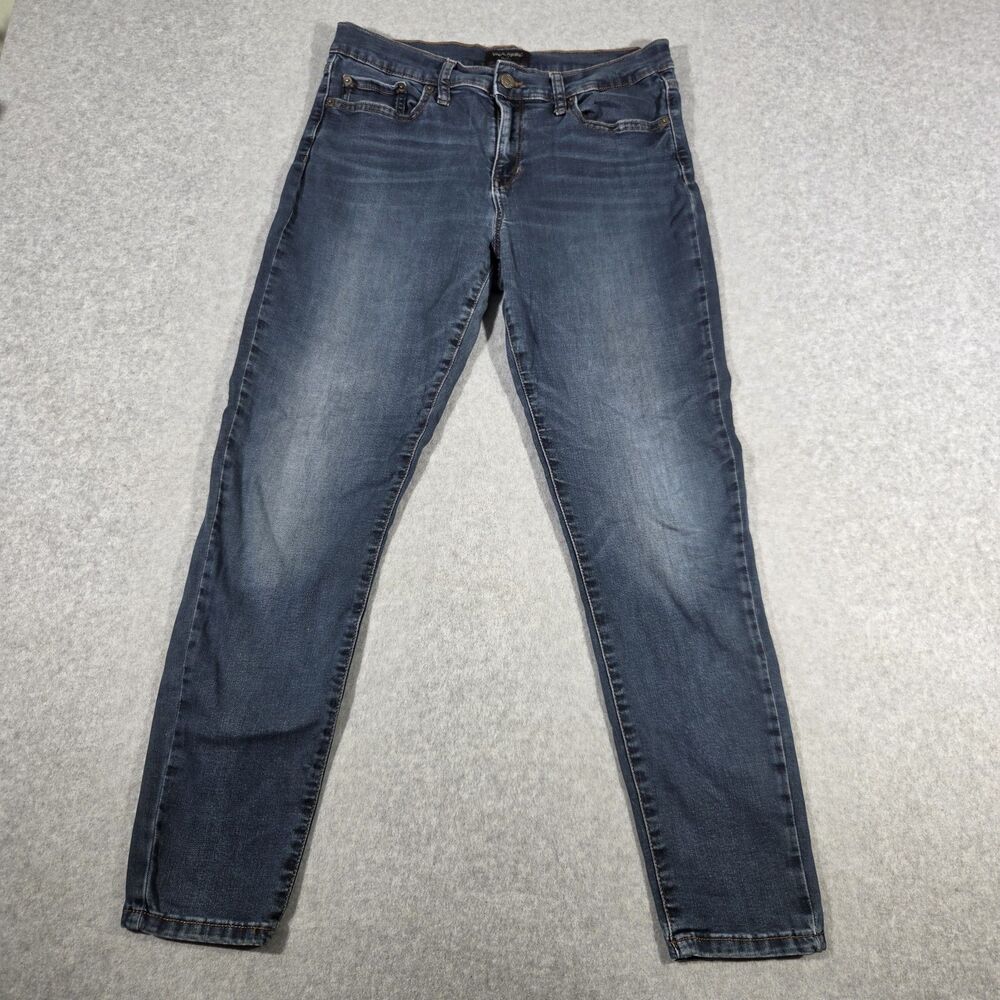 Banana Republic Womens Skinny Fit Jeans Dark Wash Blue Size 30/10 Stretch Denim